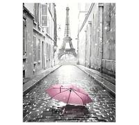 DCIDBEI Diamond Painting Tour Eiffel Paris 40 x 50 cm Peinture diamant Peinture par numéros Tour Eiffel Diamant Painting Photos Paris Paysage Kit de bricolage Mosaïque Toile Autocollant Peinture