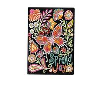 DCIDBEI DIY 5D Carnet de Notes Pour Peinture Diamant - Motif Papillon - Pour Travaux Manuels, Broderie, Point de Croix, Papeterie Scolaire, Carnet de Notes - Format A5-50 Feuilles - 120 Pages