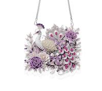 DCIDBEI DIY 5D Diamant Peinture Pendentif Paon 15x15 cm Diamant Painting Mosaïque Art Artisanat pour Porte Fenêtre Diamond Painting Ornements Pendentif Plaque Porte D'entrée Panneau Mural Paon