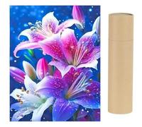 DCIDBEI Grand et clair Diamond Painting Fleurs Lily 40 x 50 cm Peinture diamant Images Fleurs Lily Peinture par numéros Adultes Broderies Fleurs Lily Amour Romantique Bricolage Adultes
