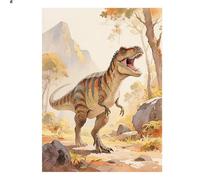 DCIDBEI Kit de Peinture Diamant Adulte Dinosaure 30x40cm DIY Dessin Animé Animaux Diamond Painting Dinosaure 5D Broderie Diamant Adulte Animaux Esthétique pour Décorations Murales Maison