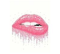 DCIDBEI Peinture Diamant Bouche 40x50cm Diamond Painting Paillette Painting Bouche Tableau Paillette et Strass Bouche Mosaïque Artisanat Ensemble Bouche Diamond Painting Fluorescent Belles Lèvres