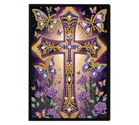 DCIDBEI Peinture Diamant Carnet de Notes A5 Blanc pour Journal Intime Livre de Jour Carnet de Voyage A5 pour l'écriture et la Planification Bloc Notes Diamond Painting Carnet de Croquis Croix