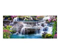 DCIDBEI Peinture diamant cascade 110 x 50 cm Images à broder Adultes Cascade Diamond Painting Paysages et Nature Diamant Peinture Images Paysages Fleurs Kit de bricolage Forêt
