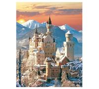 DCIDBEI Peinture Diamant Château Neuschwanstein 40x50 cm Peinture Diamant Château Neuschwanstein Point de Croix Adulte Peinture Diamant Paysages Diamond Painting Paysage Peinture par Numéros Mosaïque