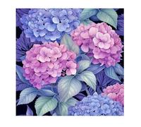DCIDBEI Peinture Diamant Fleurs Hortensias 40x40cm Peinture par Numéros Diamant Fleurs Hortensias Broderie Diamant Adultes Fleurs Hortensias Joyeuses Retrouvailles Bonheur Romantique Fleurs