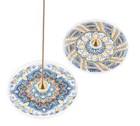 DCIDBEI Peinture Diamant Lot de 2 Brûleurs d'encens en Mosaïque pour Adultes Bol d'encens Diamond Painting Support Encensoir Porte-Encens Brûleur d'Encens en Bâton Mandala Bougie Chauffe-Plat