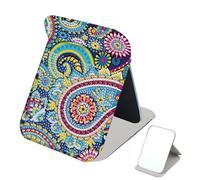 DCIDBEI Peinture Diamant Miroir de Poche Peinture par Numéros Miroir de Maquillage Diamond Painting Miroir de Voyage Miroir Cosmétique pour Voyage Table Miroir Portable Mandala