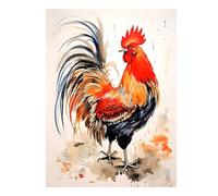DCIDBEI Peinture Diamant Poulet et Coq Débutant 30x40cm Animaux Coq 5D Diamond Painting Poule et Coq Peinture par Numéros Coq Artisanat Adultes Mosaïque Tableau Perle Diamant Lumière et Espoir