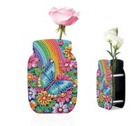 DCIDBEI Peinture Diamant Vase de pour Adultes 10 x15 cm pour Compositions Florales Décoratives Vases pour Meubles Modernes pour Pendaison de Crémaillère Décoration de Table de Salon Papillon