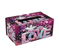 DCIDBEI Perle Diamant a Coller Distributeurs de Mouchoirs 22x12cm Diamond Painting Porte Couvercle de Boîte de Mouchoirs en Papier Boite a Mouchoirs Carrée Boîte à Serviettes de Voiture Chat