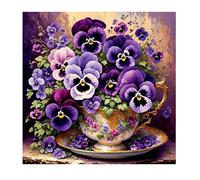 DCIDBEI Perles Adultes Fleurs Orchidée Phalaenopsis 40x40cm Peinture Diamant Adultes Peinture par Numéros Vintage Orchidée Beauté Noble Grâce L'arrivée du bonheur Diamant Painting Adulte Zen Fleur