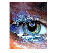 DCIDBEI Square Diamond Painting Oeil Carré 40x50cm Diamond 5D Complet Oeil Puzzle Diamant Oeil Coeur Broderie Diamant Oeil Colore Puzzle Diamant Adulte Oeil Diamond Painting Fluorescent Brillant