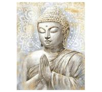 DCIDBEI Tableau Diamond Painting Bouddha 40x50cm Tableau Diamond Painting Bouddha Peinture par Numéros Adulte Puzzle Bouddha Canevas Kit Complet Adulte BouddhaToile Bouddha Painting Diamant Bouddha