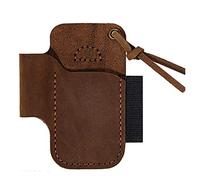 Dciustfhe Fourreau en cuir fait à la main - Couteau pliant - Porte-lampe - Outil