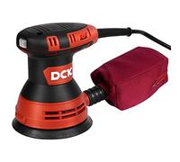 DCK Ponceuse Electrique, 300W Ponceuse à Main, 6 Vitesses, 4000-12000/min, 125mm a/10 Papiers de Verre, Sac à Poussière, Faible Vibration, Ponceuse Multifonction p/bois, décoration de meubles (KSA125)