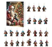 Dckhund Christmas Advent 2025, Mignon Décor Pour La Maison, 24 Jours De Noël Calendrier À Rebours De Christ