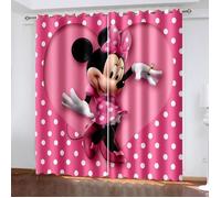 DCL-7 Mignon rose Dot Minnie Mouse 3D rideaux occultants chambre salon décoration de la maison pour enfants filles cadeau d'a