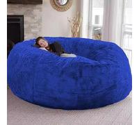 DCLINAD Housse de Pouf de Rangement pour Animaux en Peluche (sans Remplissage), Lavable en Fausse Fourrure Ultra Douce, Grand Pouf à Poils Longs pour Adultes