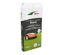 DCM Engrais pour gazon Robot 20 Kg - 400 m² - Avec bactéries et chaux pour le compostage des déchets de tonte