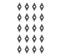 DCMT21.51 DCMT070204 VP15TF Lot de 20 inserts en carbure pour porte-outil de tournage, barre d'alésage compatible avec SDJCR SDNCN SDQCR Series en acier inoxydable