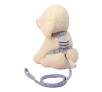 DCNIYT Ensemble harnais et laisse anti-fugue réglables en maille pour chien, chiot et chaton (bleu, taille L)