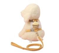 DCNIYT Ensemble harnais et laisse anti-fugue réglables en maille pour chien, chiot et chaton (jaune, taille S)