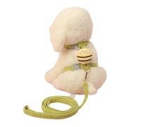 DCNIYT Ensemble harnais et laisse anti-fugue réglables en maille pour chien, chiot et chaton (vert, taille S)