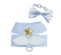 DCNIYT Harnais pour chien et chat - Accessoires pour animaux de compagnie - Aile d'ange kawaii - Harnais pour chiens et chats - Fournitures personnalisées (bleu, XL)