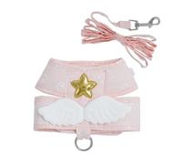DCNIYT Harnais pour chien et chat - Accessoires pour animaux de compagnie - Aile d'ange kawaii - Harnais pour chiens et chats - Fournitures personnalisées (rose, L)