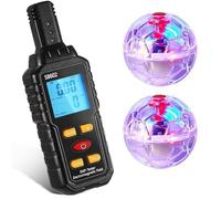DcnrInsr Kit D'Équipement Fantôme Compteur Emf en Plastique Compteur Emf avec 2 Boules de Chat Lumineuses à Mouvement, Équipement Fantôme de Détecteur de Compteur Emf