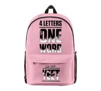 DCOKUS Jey USO Four Letters One Word Sac à dos unisexe Sac à dos à fermeture éclair Sac de voyage tendance, rose, Taille unique