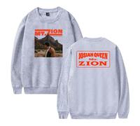 DCOKUS Josiah Queen Mt Zion Merch Sweatshirt unisexe décontracté col rond manches longues pull vêtements, gris, L