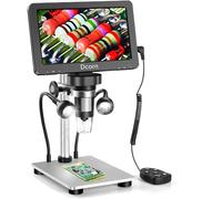 Dcorn Microscope numérique LCD 7" avec Carte TF 32 Go, grossissement 1200x, Microscope vidéo avec Support en métal pour Soudure de pièces d'erreur, Vue PC, Compatible Windows/Mac