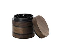 DCOU Premium Grinder Moulin à épices en bois collecteur de pollen avec couvercle magnétique et collecteur de pollen 4 pièces 2,5 pouces (Noir)