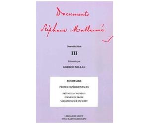 Dcouments Stéphane Mallarmé : Nouvelle Série 3