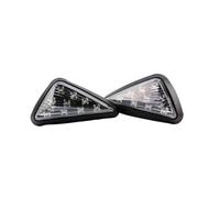 DCOZZ Moto Clignotants 2 x accessoires de moto clignotants à LED lumière triangulaire fumée montage encastré clignotant indicateur