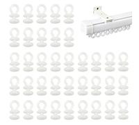 DCQQ 100 PCS Glisseur pour Rail Rideau Glisseurs pour Rail à Rideaux Glissement Draperie Rail Curseur pour Rideau de fenêtre Porte Rideau de Douche