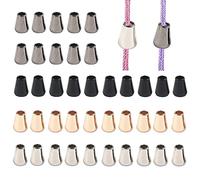 DCQQ 40 Pièces Bouchon de Cordon en Métal Embouts de Cordon Stopper Bouchons Métal d'extrémité de Corde en Alliage Extrémités de Cordon pour Sac à Dos de Vêtements de Lanière