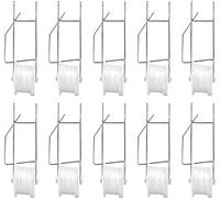 DCQRY Lot de 10 crochets de support pour tomates avec ficelle de 15 m - Crochets d'escalade durables pour légumes, plantes, fruits et fleurs