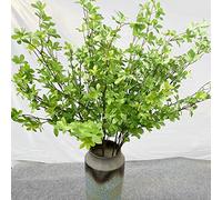 DCQRY Lot de 6 tiges de verdure artificielles de 80 cm de long en soie pour vase haut, branches de plantes artificielles en plastique pour décoration de table de mariage