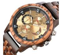 DCRYRPQES Montre en Bois for Homme, Montre-Bracelet à Quartz Tendance, Cadeau d'anniversaire personnalisé for Mari(Zebra)
