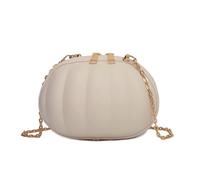 DCRYRPQES Sac à Bandoulière Sacs à main d'Halloween for femmes, sac à bandoulière fantaisie en forme de citrouille avec bandoulière en chaîne, jolis sacs à bandoulière(White)