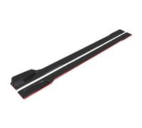 DCSNXZF Jupe Latérale Voiture pour Audi TT 4 Seats MK2 2007-2014, Anti-Rayures Pelle Latérale Lèvre Winglet Diffuseur D'ailettes Séparateurs Accessoire,A-Black-Red