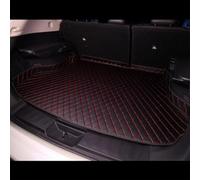 DCSNXZF Tapis de Coffre pour Audi Q6 2023-2024, Anti Rayures Étanche Cuir Tapis de Protection de Coffre de Voiture Intérieur Accessoire,High Edge Diamond Black Red