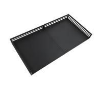 DCSYOG Étagère en métal pour machine à laver et sèche-linge, sans perçage, bords surélevés de 12,7 cm, peu encombrant, pour buanderie et buanderie (noir)