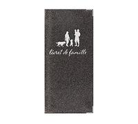 DCT Couverture de livret de famille Gris foncé imperméable porte documents Fabrication Française