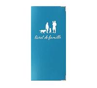 DCT Porte-documents pour livret de famille Bleu pétrole, Classique, A4, 21,80 cm x 10,50 cm, Simili cuir, Métal, Fabriqué en France