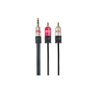 DCU Advance Tecnologic 30701240 câble audio 3 m 3,5mm 2 x RCA Noir, Rouge, Acier inoxydable