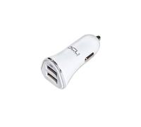 Dcu Cargador Blanco Titanio De Mechero Del Coche Con Indicador Led De Conexión 2xusb